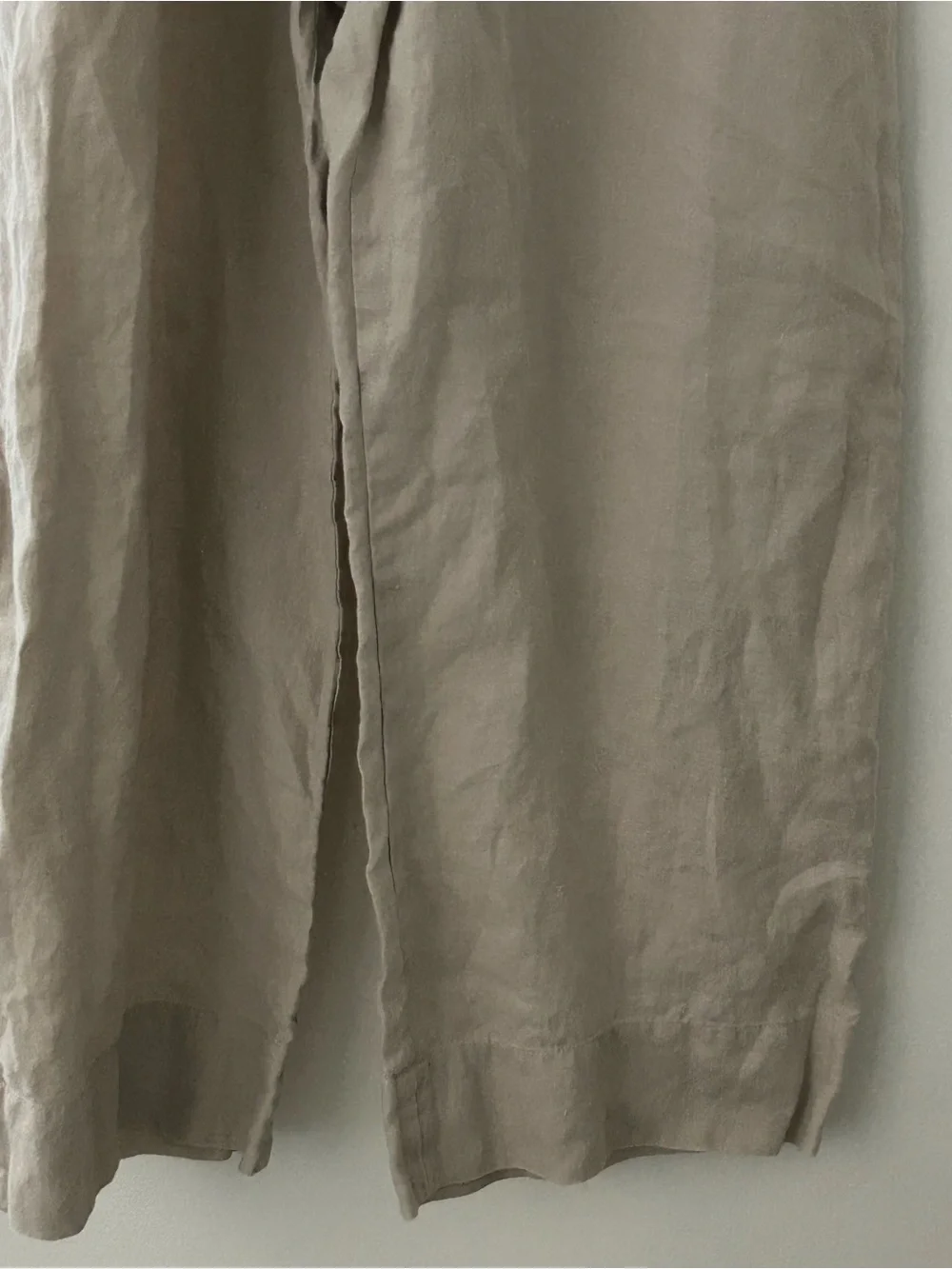 Quince Beige Linen Square Neck Jumpsuit